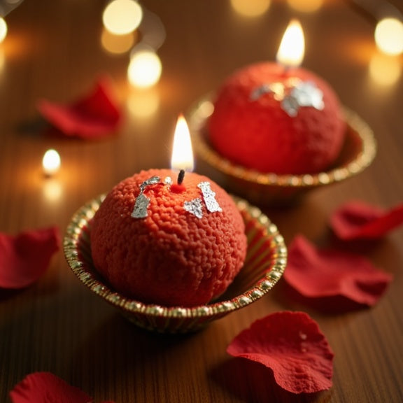 Motichoor Laddu Candle  (Pack of 6)