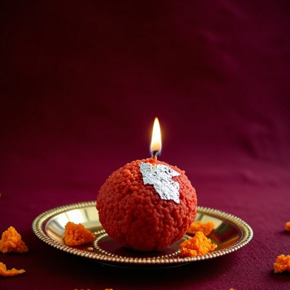 Motichoor Laddu Candle  (Pack of 6)