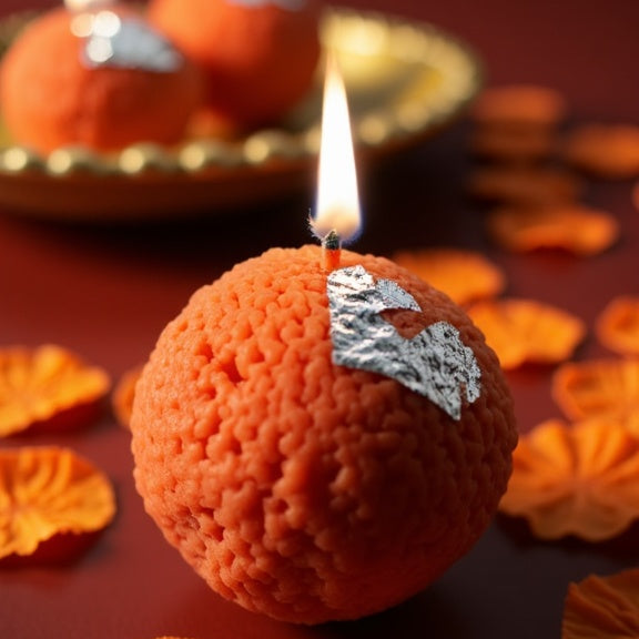 Motichoor Laddu Candle  (Pack of 6)