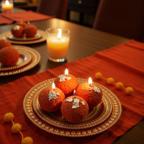 Motichoor Laddu Candle (Pack of 4)