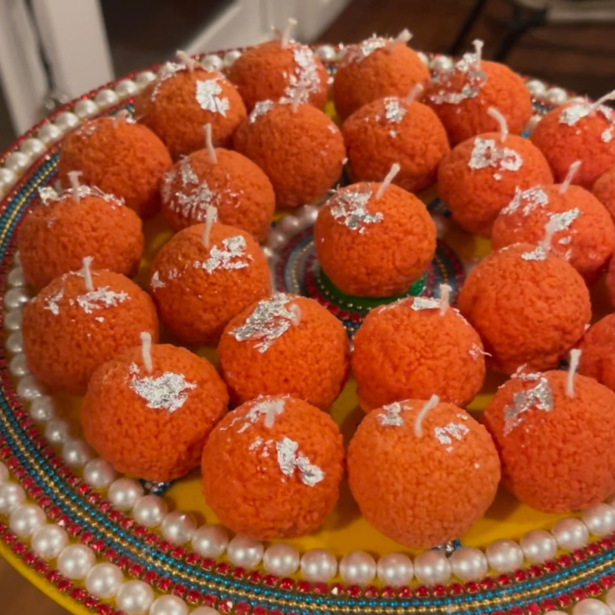 Motichoor Laddu Candle  (Pack of 6)