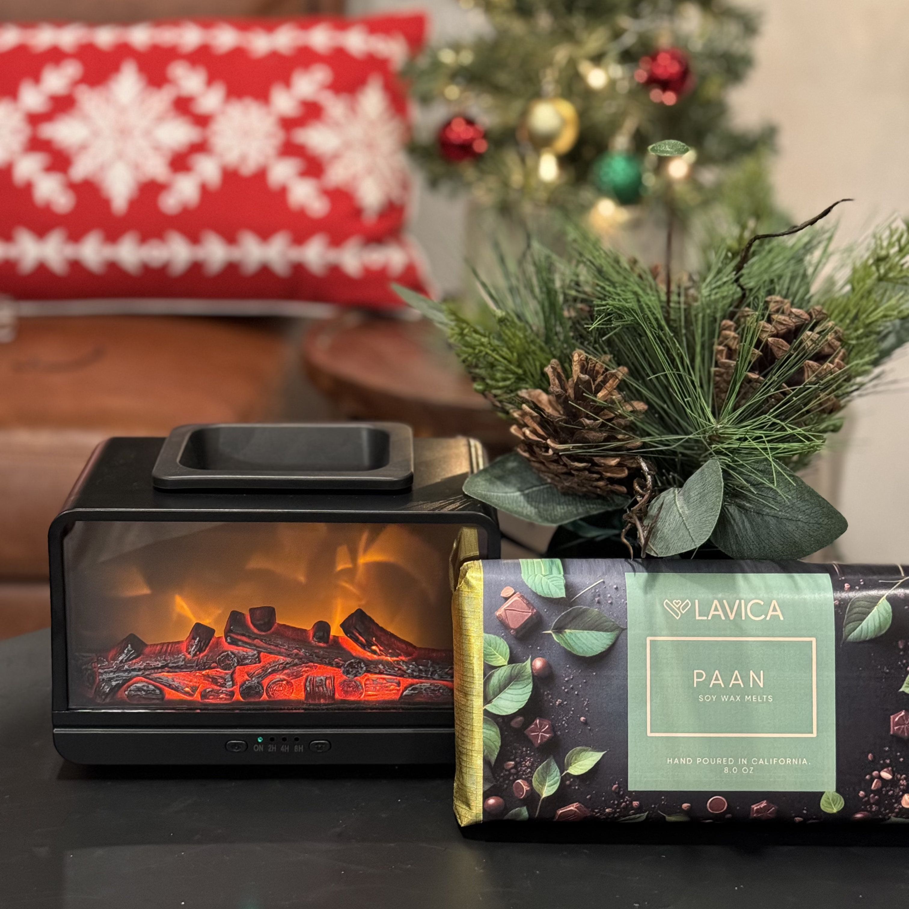 Paan Luxe Gift Set: Chocolate-Style Paan Wax Melts with Wax Melter